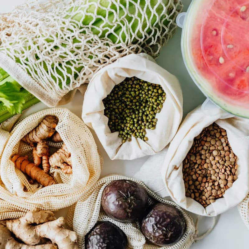 Groceries on the kitchen counter. 