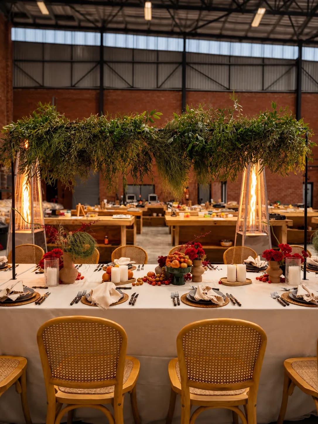 Hazera Seeds corporate cooking class in a warehouse transformed into a pop-up kitchen and dining space
